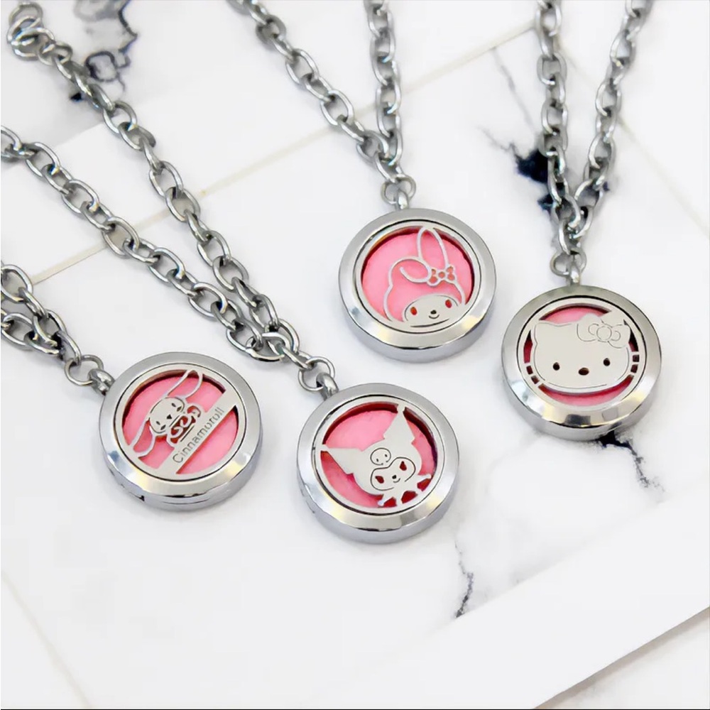 Sanrio My Melody Titanium Steel Hollow Aromatherapy Diffuser Pendant Neckla… - Picture 4 of 4